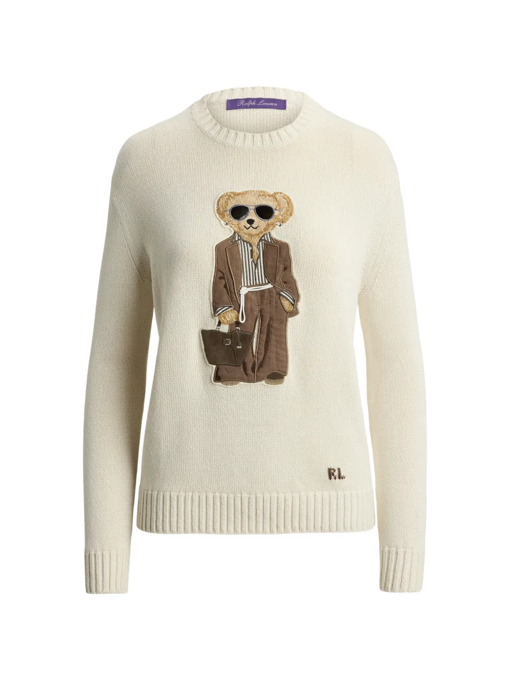 Ralph Lauren Collection Pullover mit Polo Bear - Nude