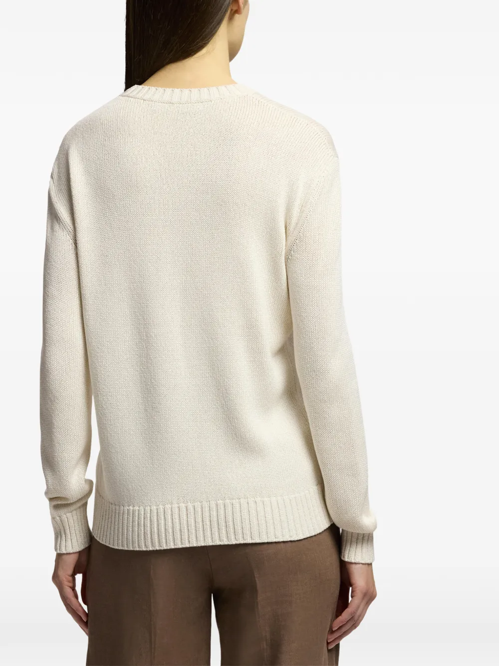 Ralph Lauren Collection Polo Bear zijden trui Beige