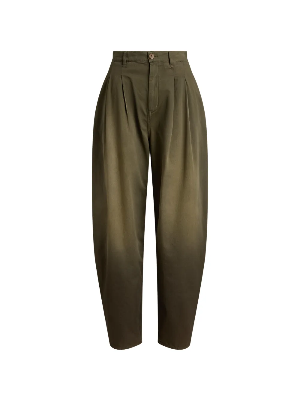 Ralph Lauren Collection Pantaloni Evan in cotone con pieghe - Marrone