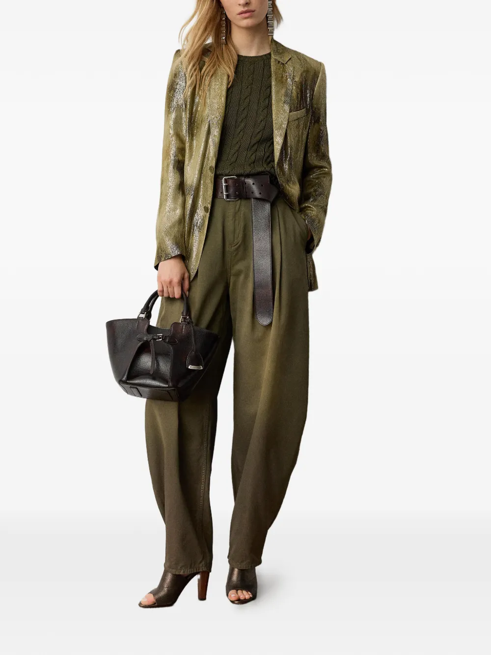 Ralph Lauren Collection Kabelgebreide trui Groen