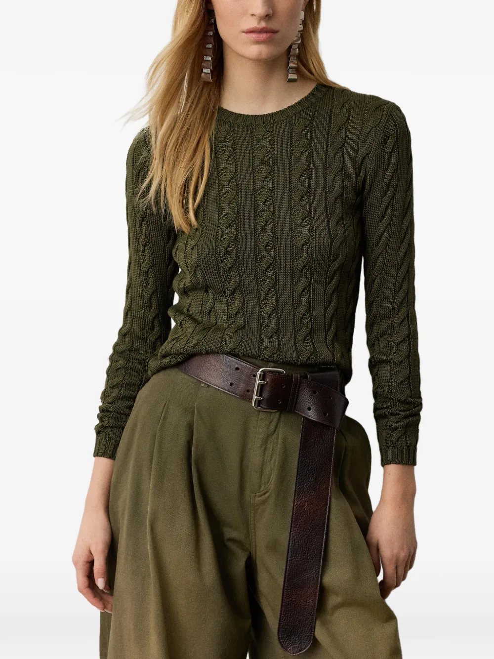 Ralph Lauren Collection Kabelgebreide trui Groen
