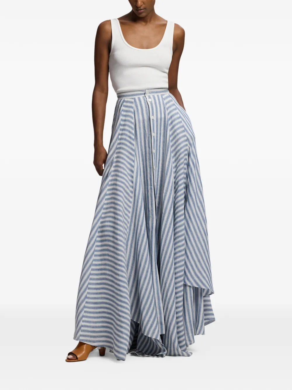 Ralph Lauren Collection Shamus maxi-rok Wit