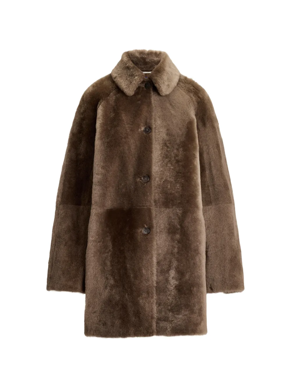 Ralph Lauren Collection Gewachster Janise Mantel aus Lammshearling - Braun