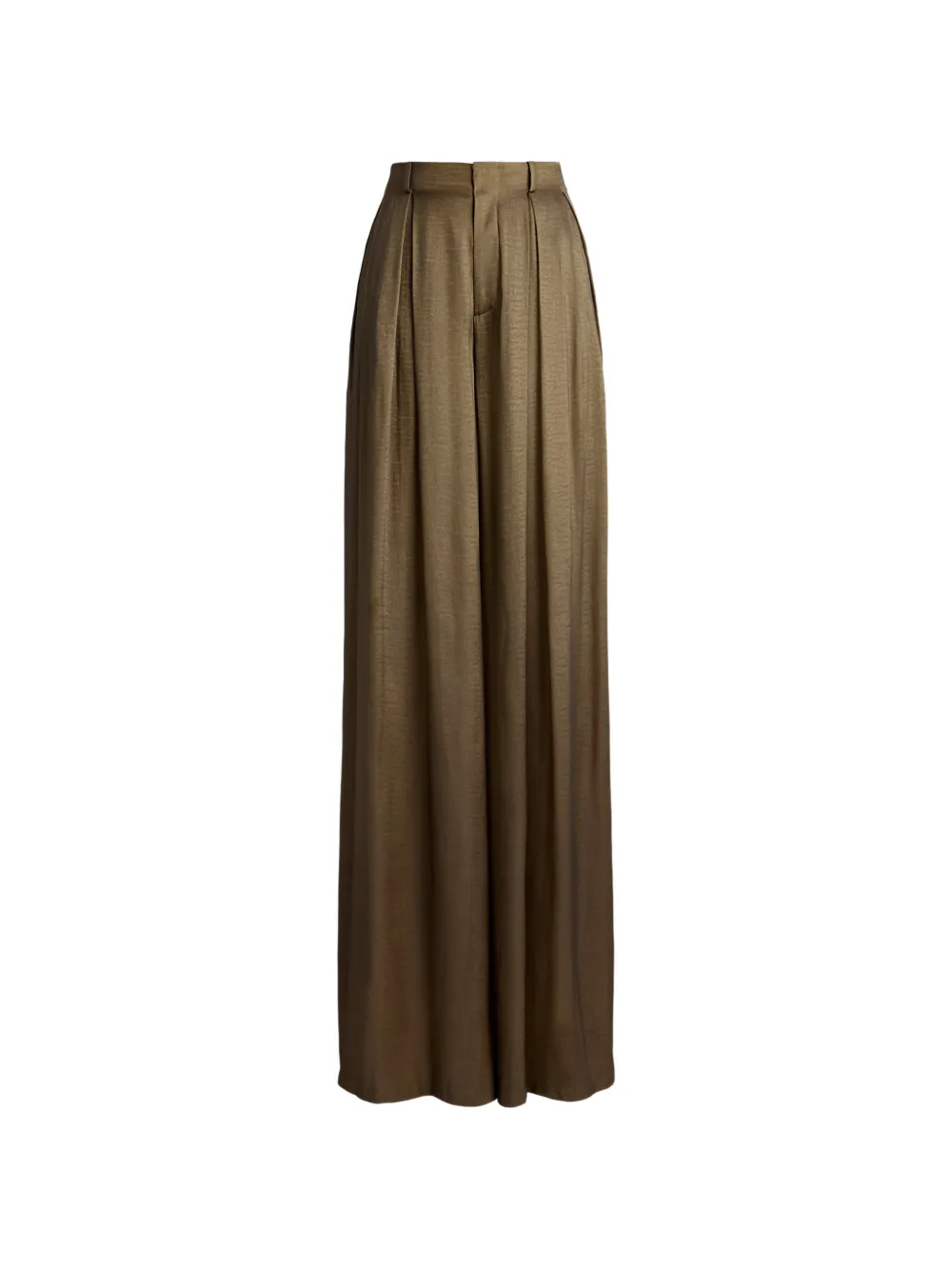 Ralph Lauren Collection Pantaloni Greer plissettati - Marrone