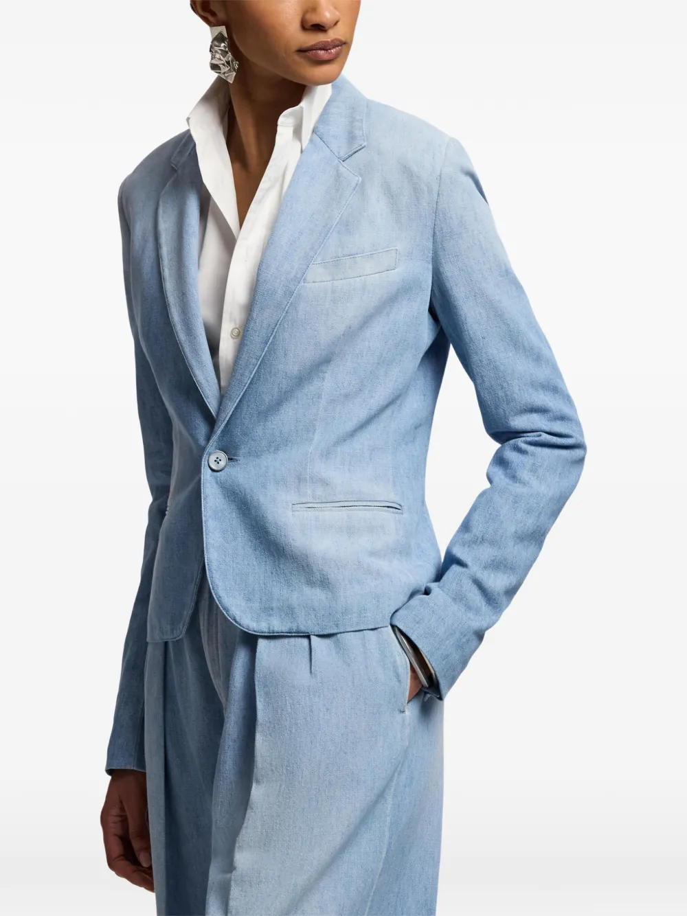 Ralph Lauren Collection Lochlan denim blazer Blauw