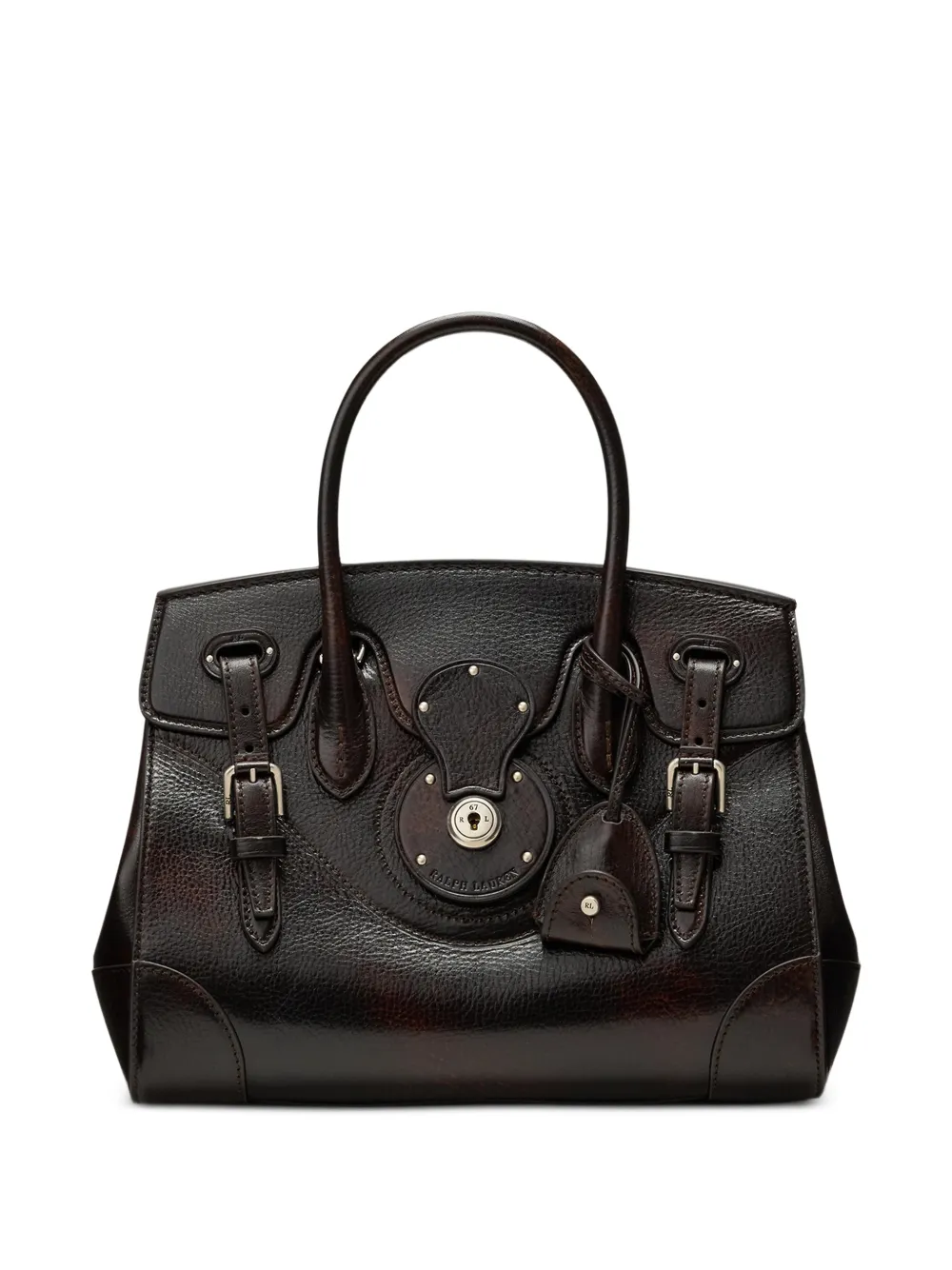 Ralph Lauren Collection Borsa tote Soft Ricky con effetto vissuto - Marrone