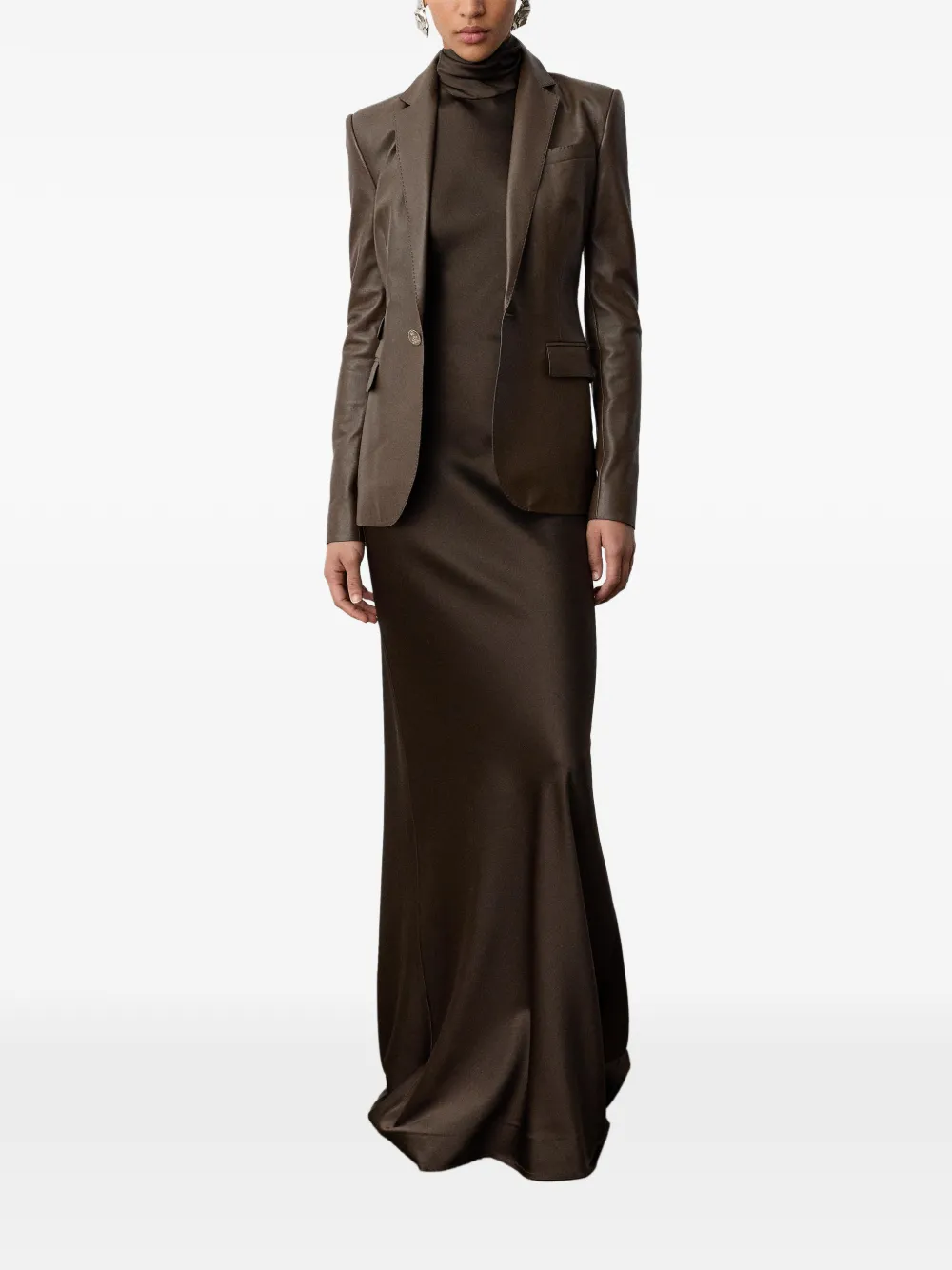 Ralph Lauren Collection Parker leren jack Bruin