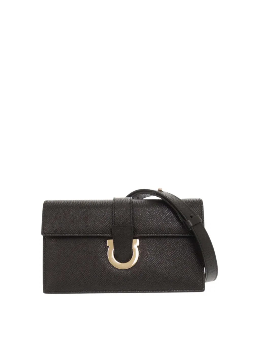 Ferragamo Pre-Owned 2010-2026 Grained Calfskin Gancini crossbody bag - Nero