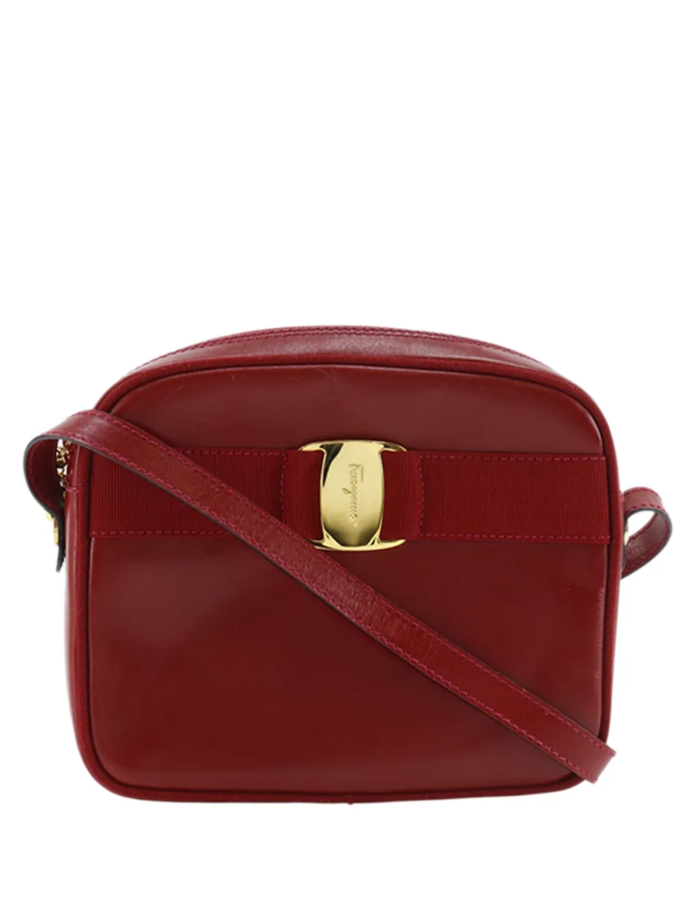 Ferragamo Pre-Owned 2010-2026 Leather Vara Bow crossbody bag - Rosso