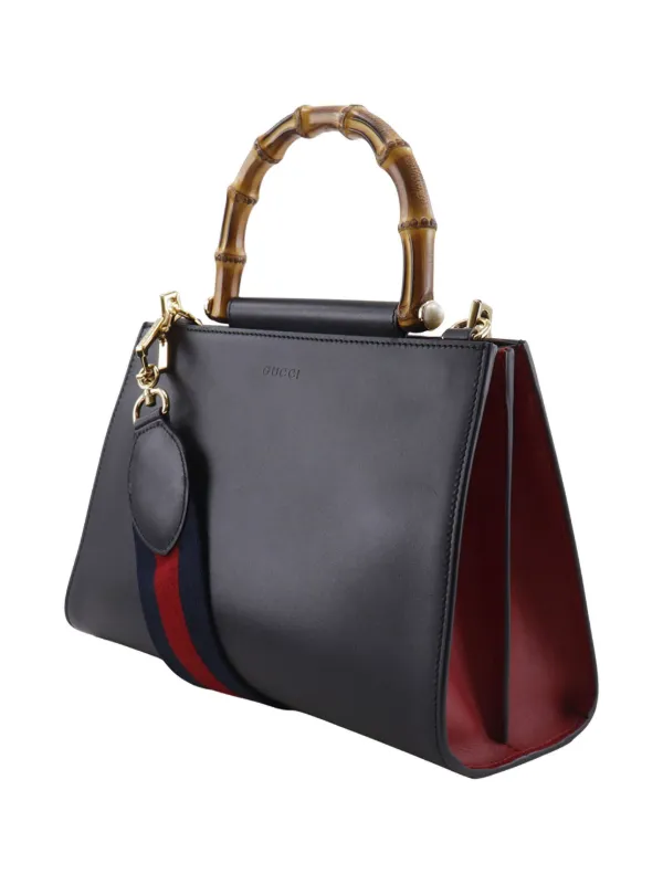 GUCCI レザー ハンドバッグ Gucci Pre-Owned 2000-2015 スモール レザー バンブー ニムフェア