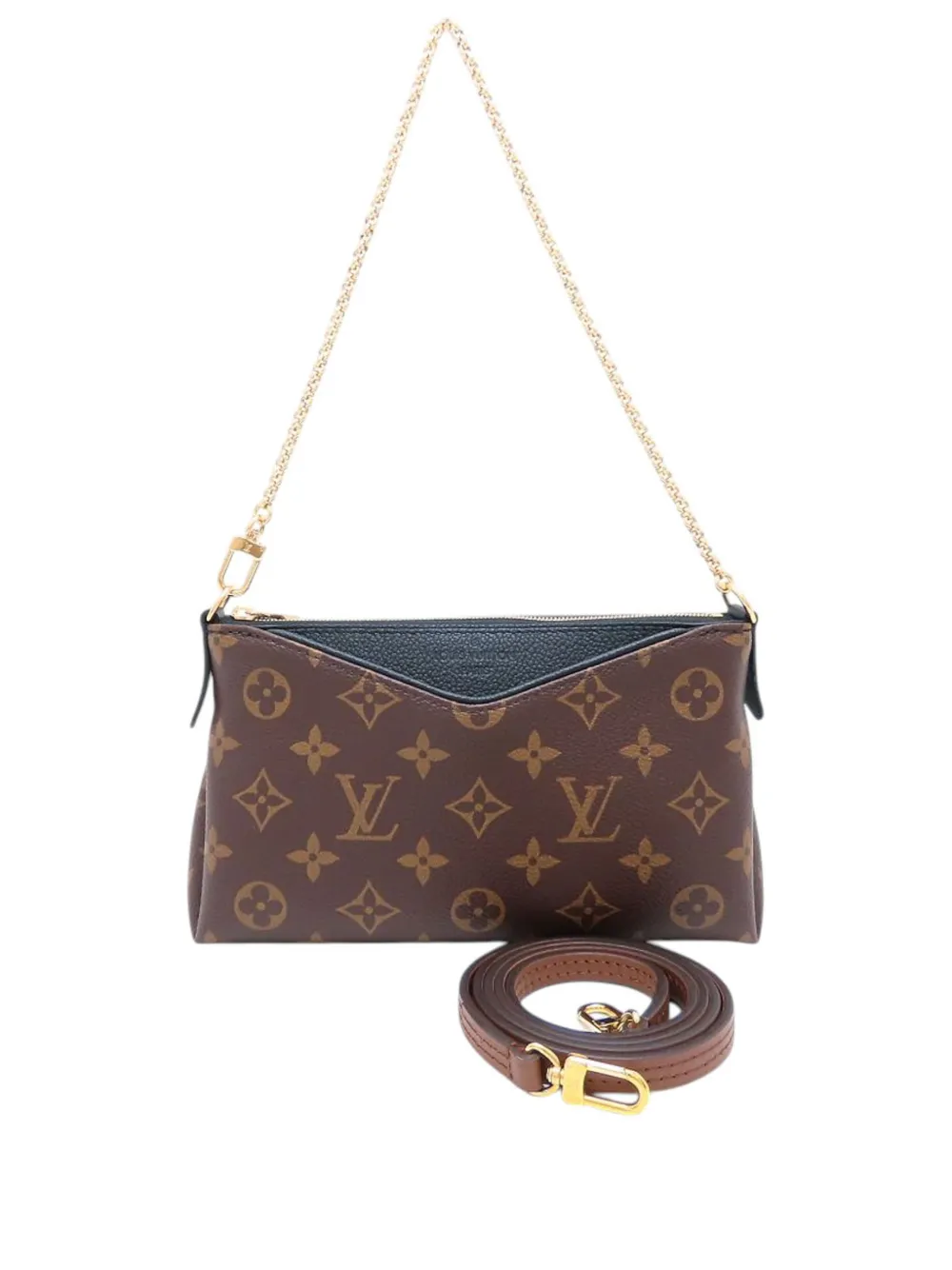 Louis Vuitton Pre-Owned 2018 Monogram Pallas Clutch satchel - Braun