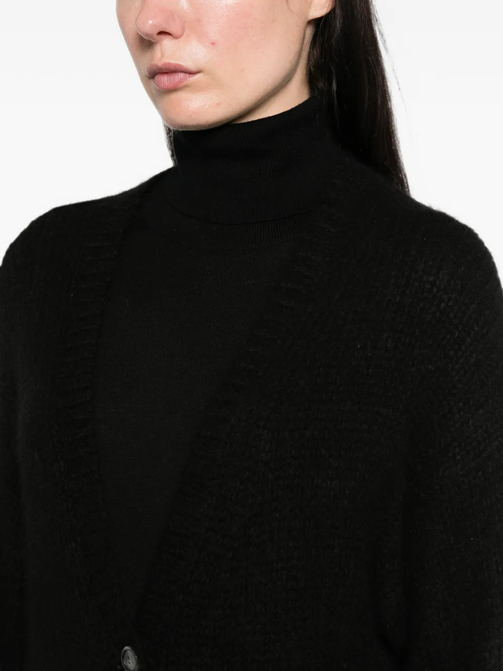Emerson Renaldi V-neck knitted cardigan Zwart