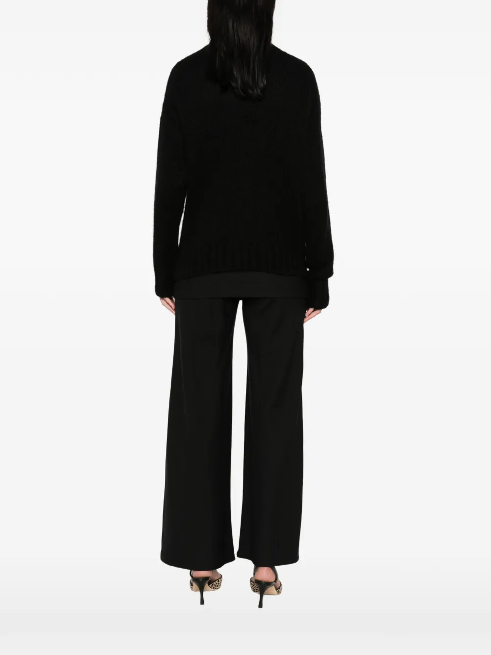 Emerson Renaldi V-neck knitted cardigan Zwart