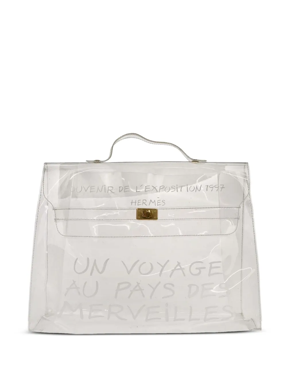 Hermès Kelly tuck-lock fastening tote bag in Weiß