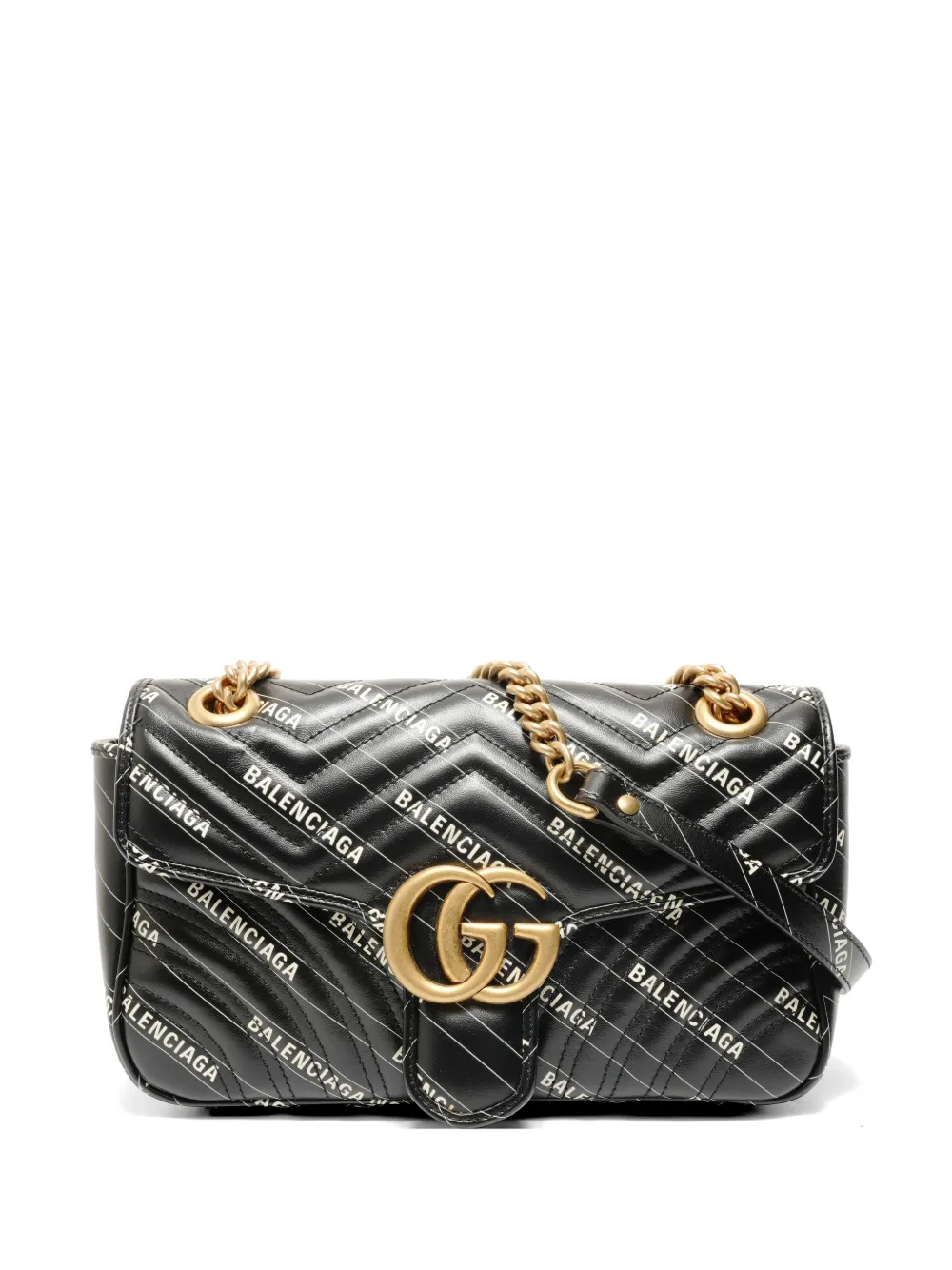 Gucci Pre-Owned 2010-2020s The Hacker GG Marmont shoulder bag - Nero