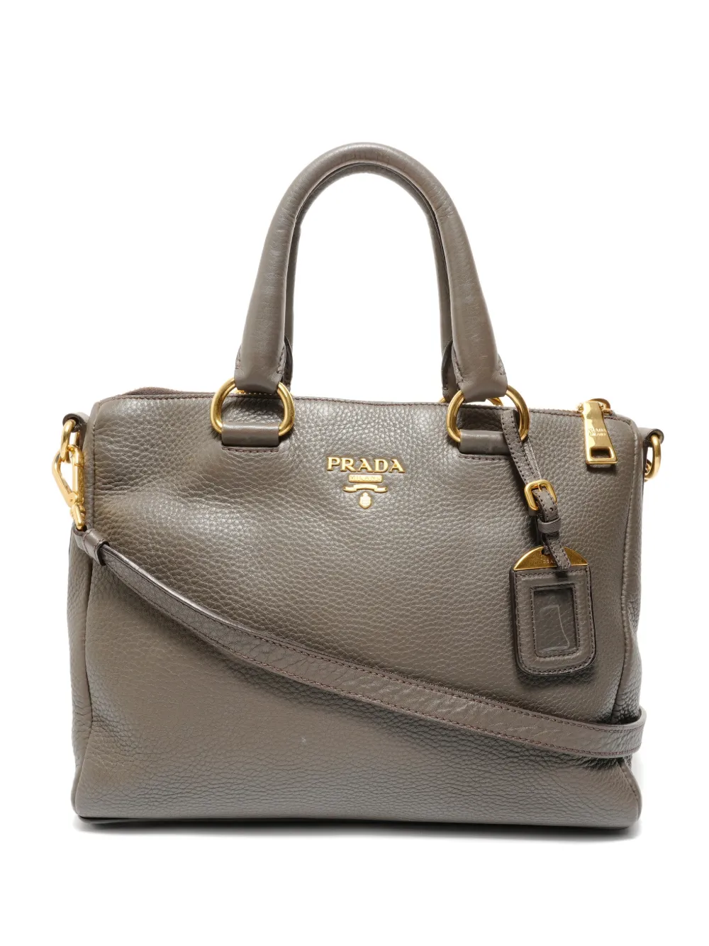Prada Pre-Owned 2000-2010s pebbled leather shoulder bag - Grey