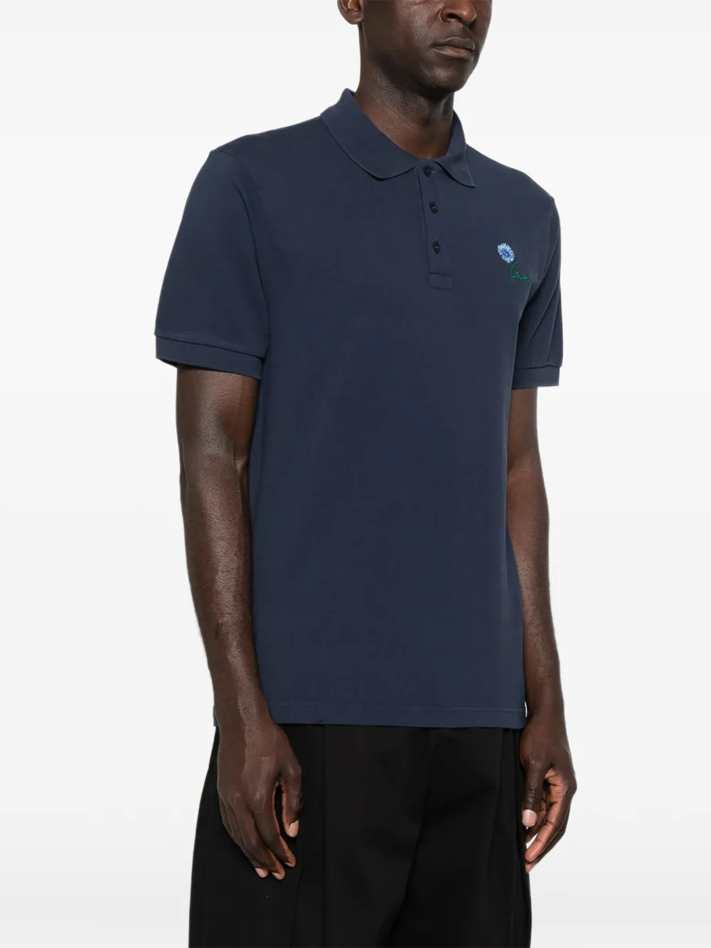 Kenzo Poloshirt met geborduurd logo Blauw