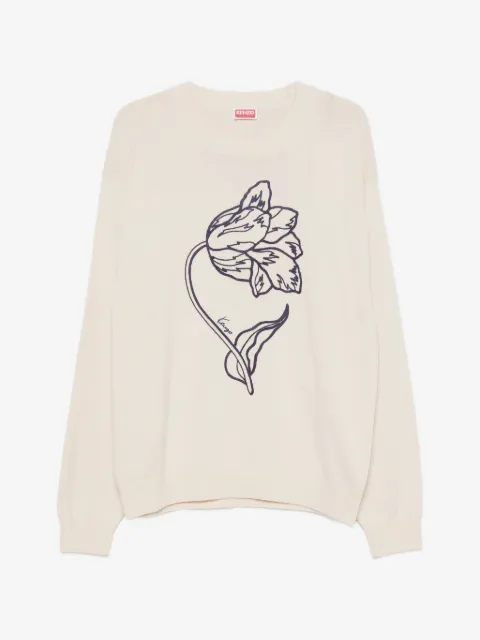 Kenzo Pullover mit Blumenstickerei