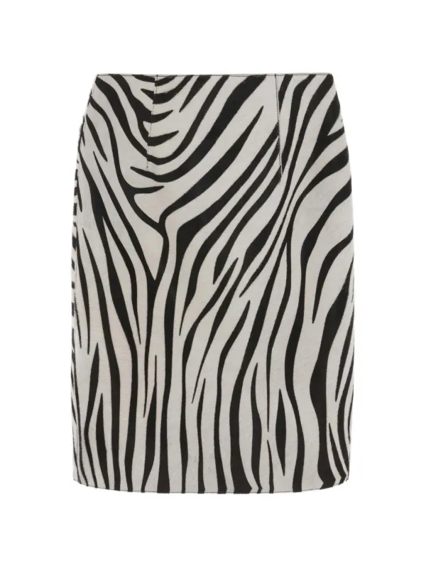 16Arlington Delta Zebra-print Skirt in Neutrals
