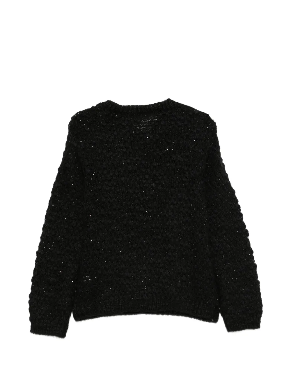 Fabiana Filippi sequin-embellished chunky-knit sweater Zwart