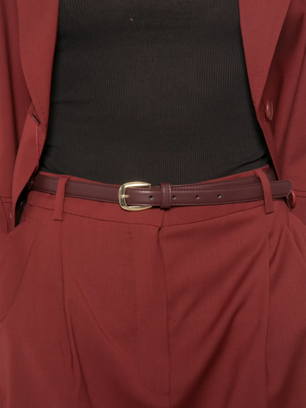 Max Mara Mstadorno geplooide shorts met ceintuur Rood