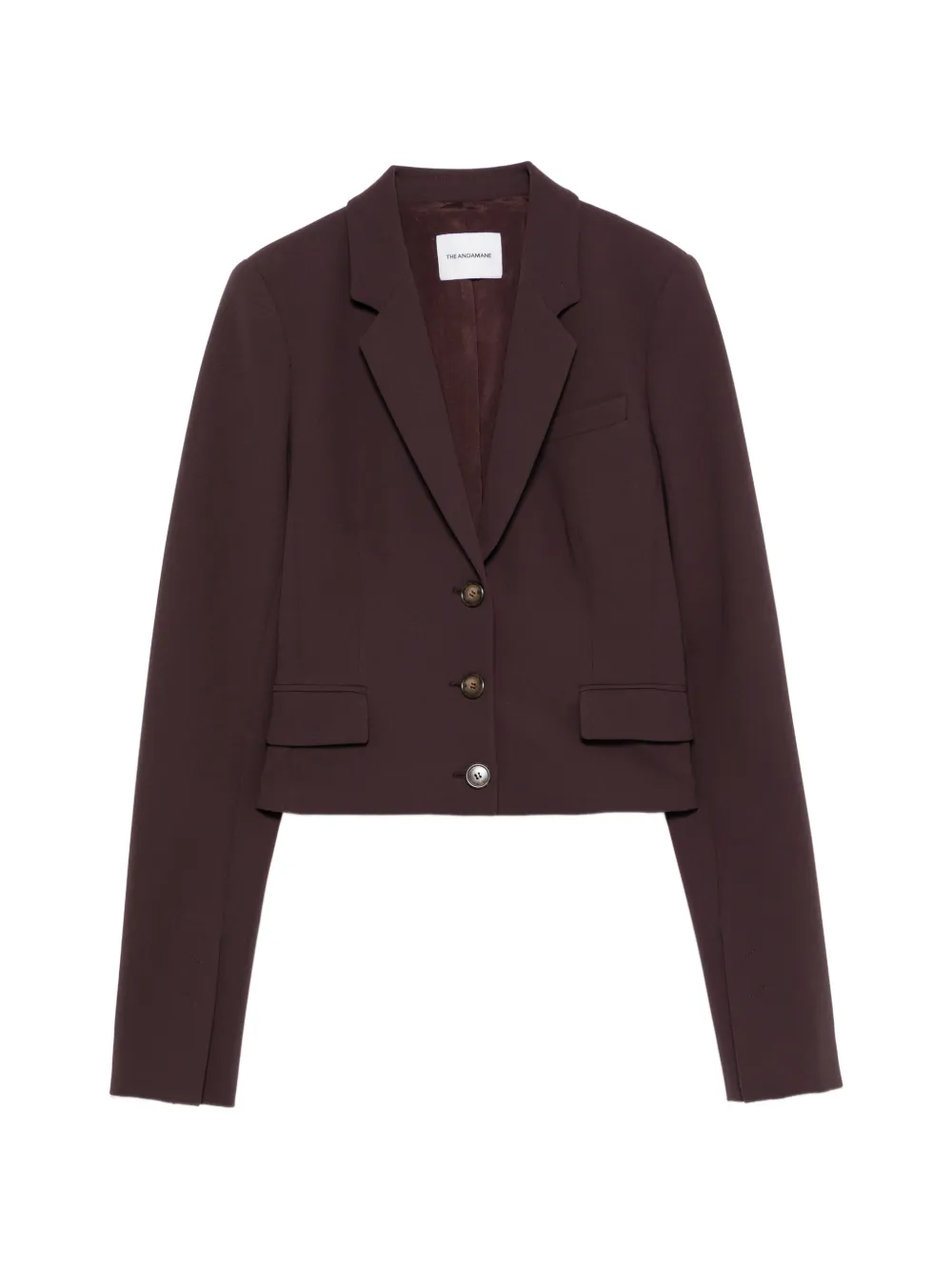 THE ANDAMANE Zefira single-breasted cropped blazer - Rosso