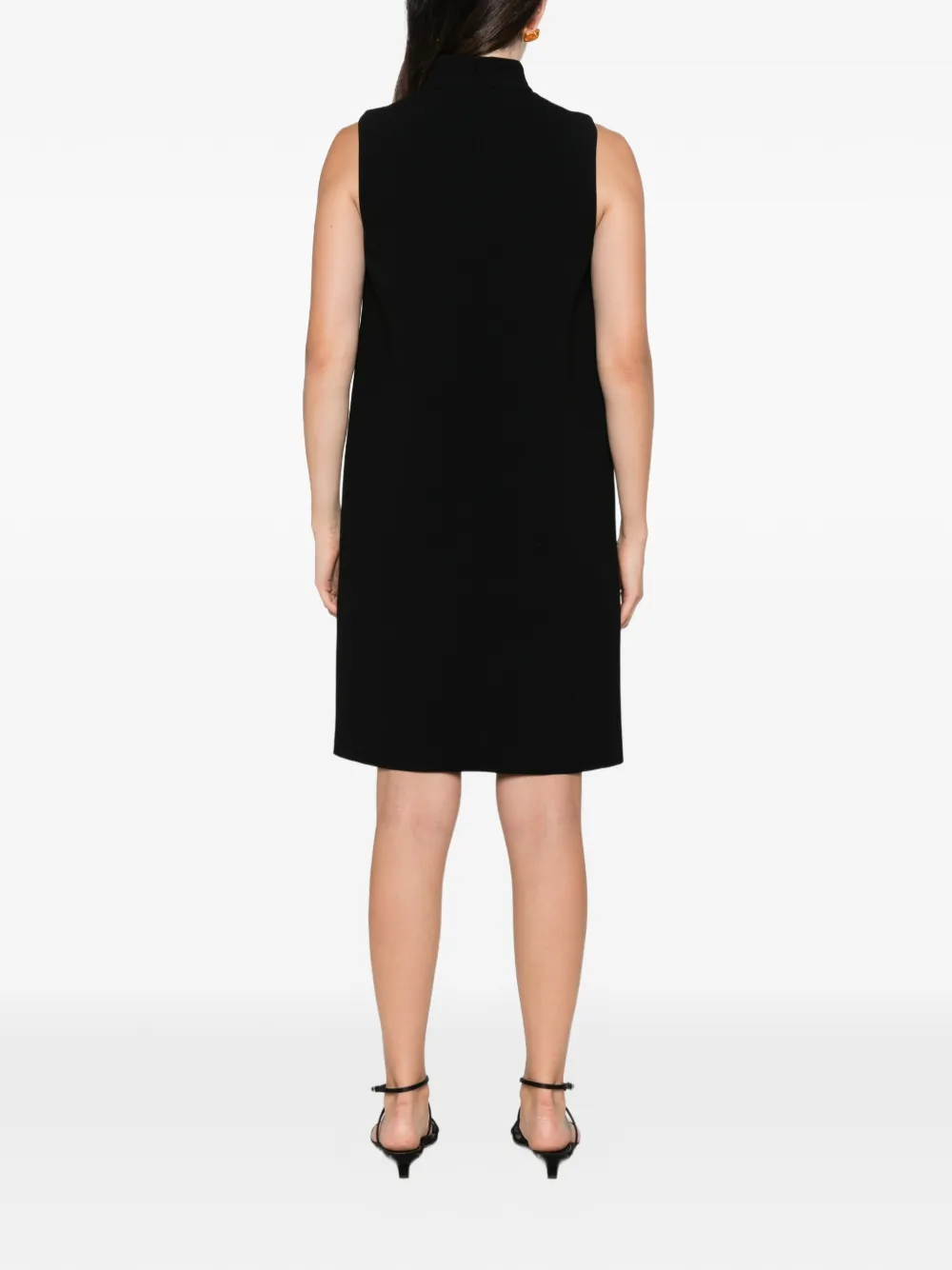 Max Mara Mouwloze mini-jurk met bloemen-patroon Zwart