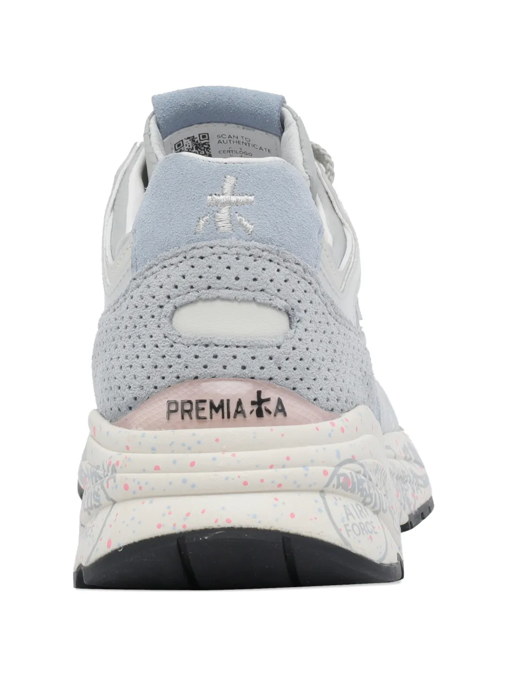 Premiata Mased 8205 suede-panel sneakers Blauw