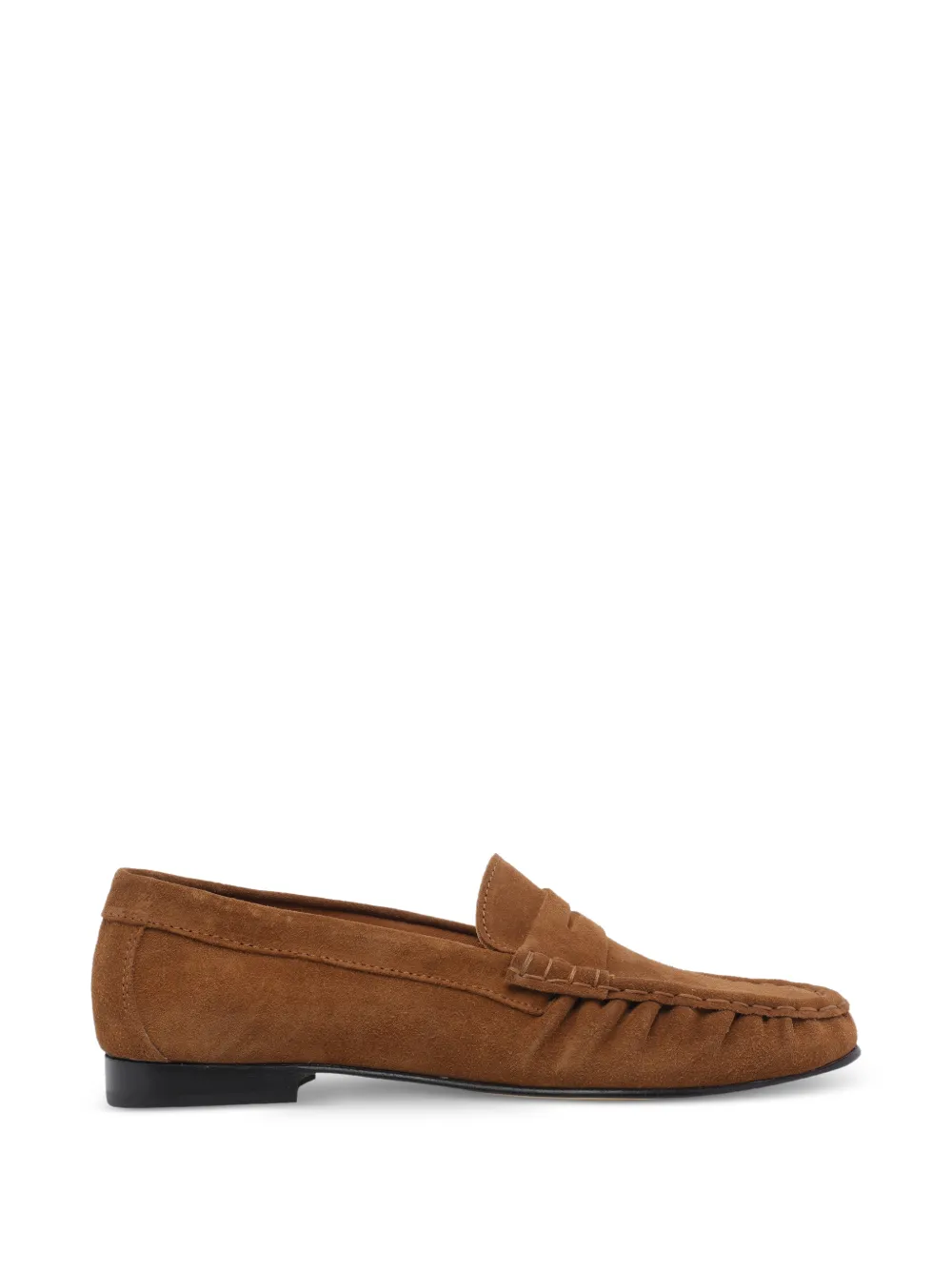 POEVE Wanda suede loafers - Marrone