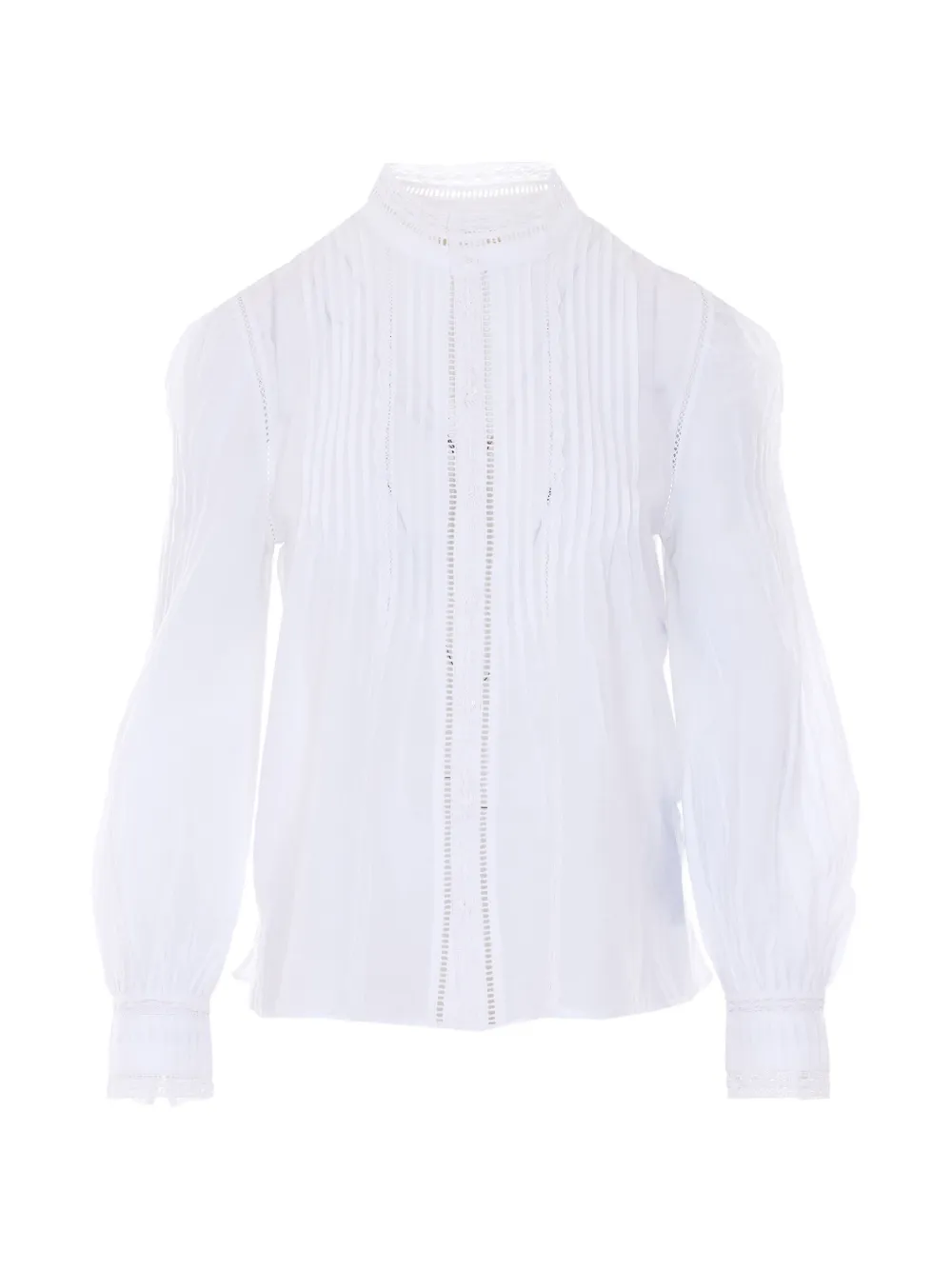 Zadig&Voltaire Timz lace-trim shirt - Bianco