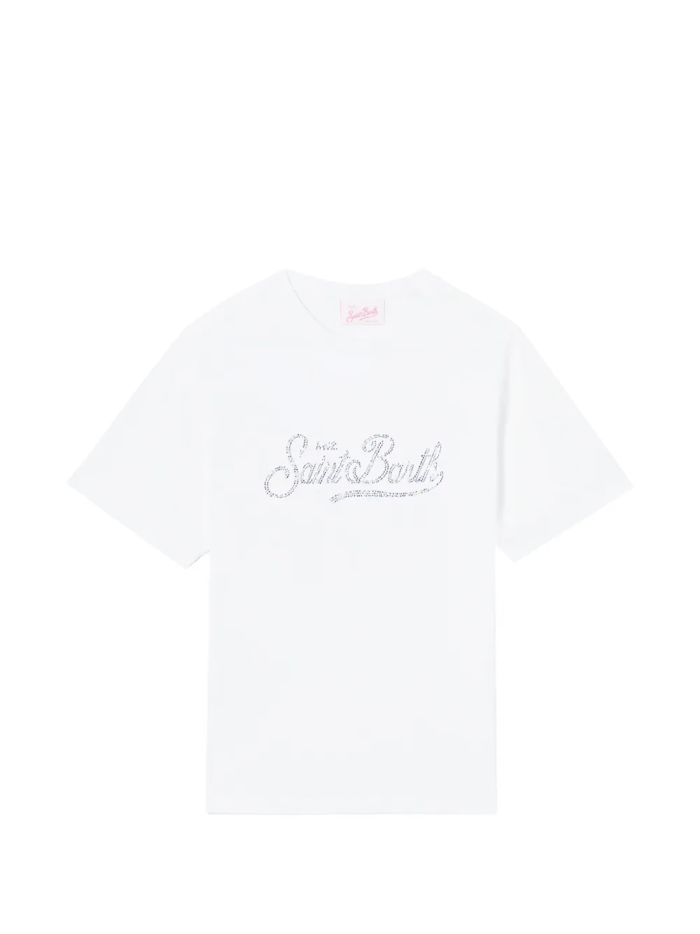 MC2 Saint Barth T-shirt met logo verfraaid met Swarovski-kristallen Wit