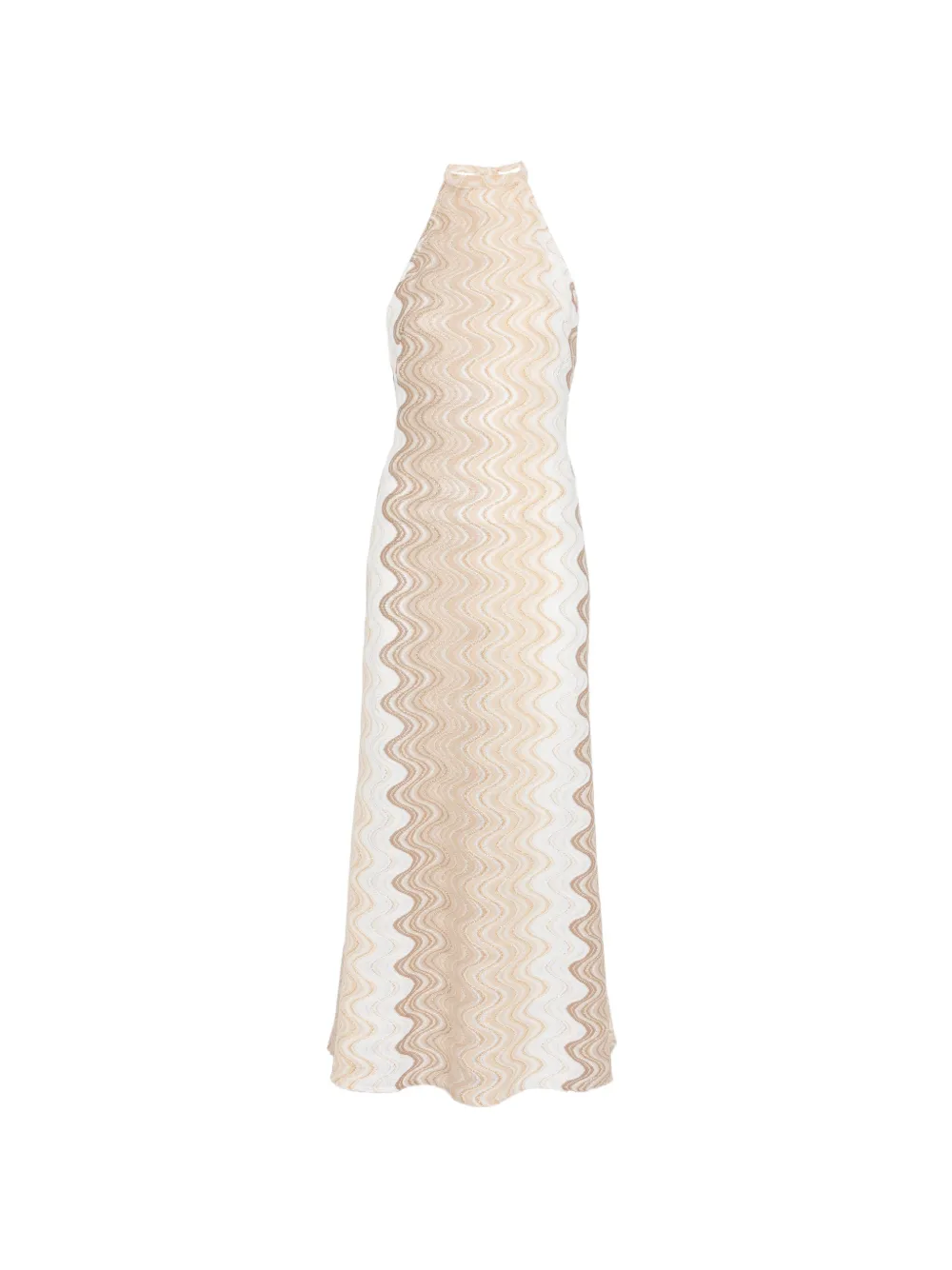 MC2 Saint Barth chevron-knit halterneck dress