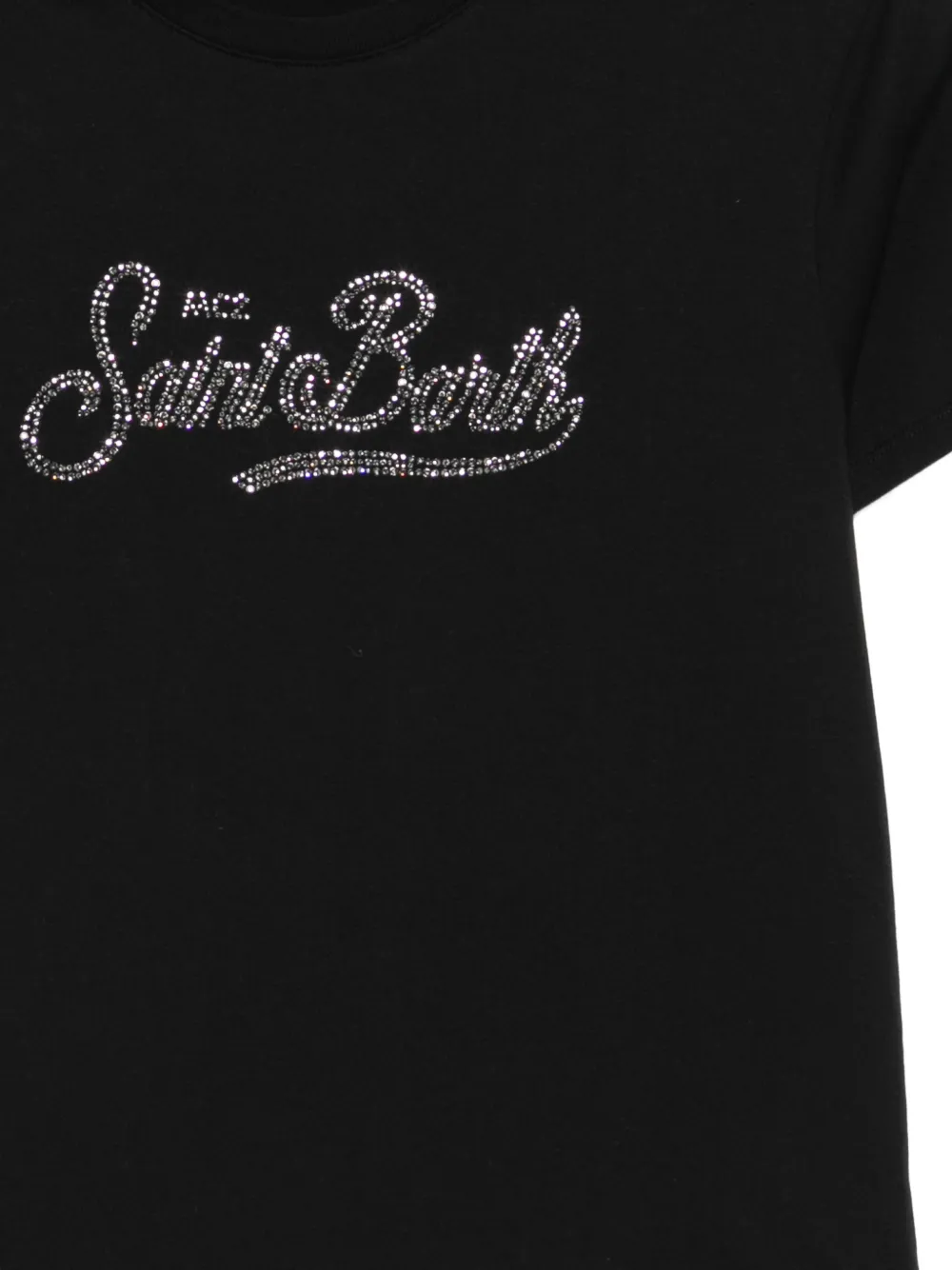 MC2 Saint Barth Emilie T-shirt verfraaid met logo Zwart