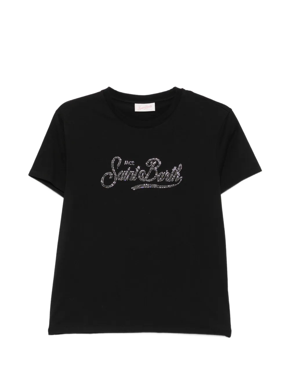 MC2 Saint Barth Emilie T-shirt verfraaid met logo Zwart