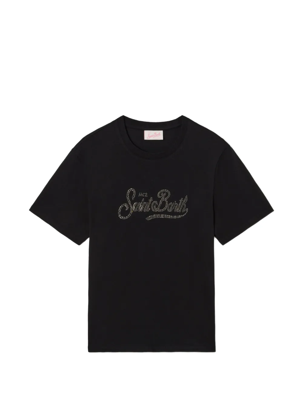 MC2 Saint Barth Emilie T-shirt verfraaid met logo Zwart