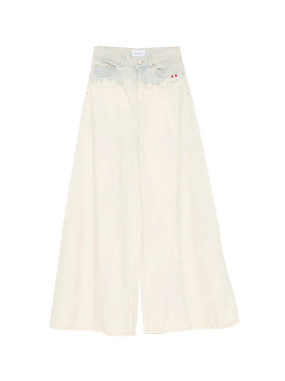 AMISH Jeans Carly a gamba ampia - Toni neutri