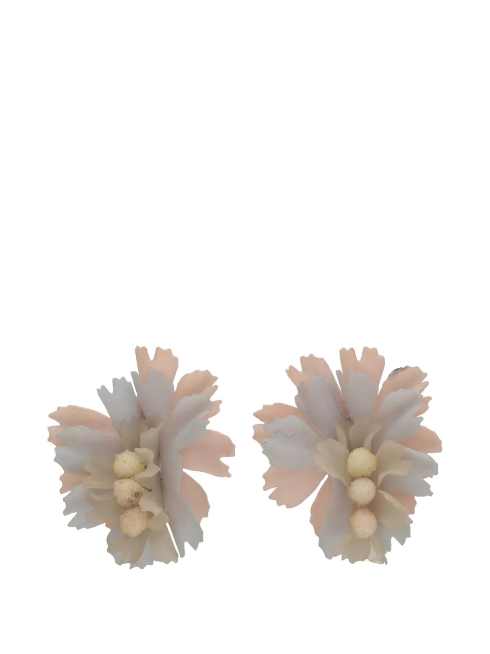 Vintage floral clip-on earrings - Rosa