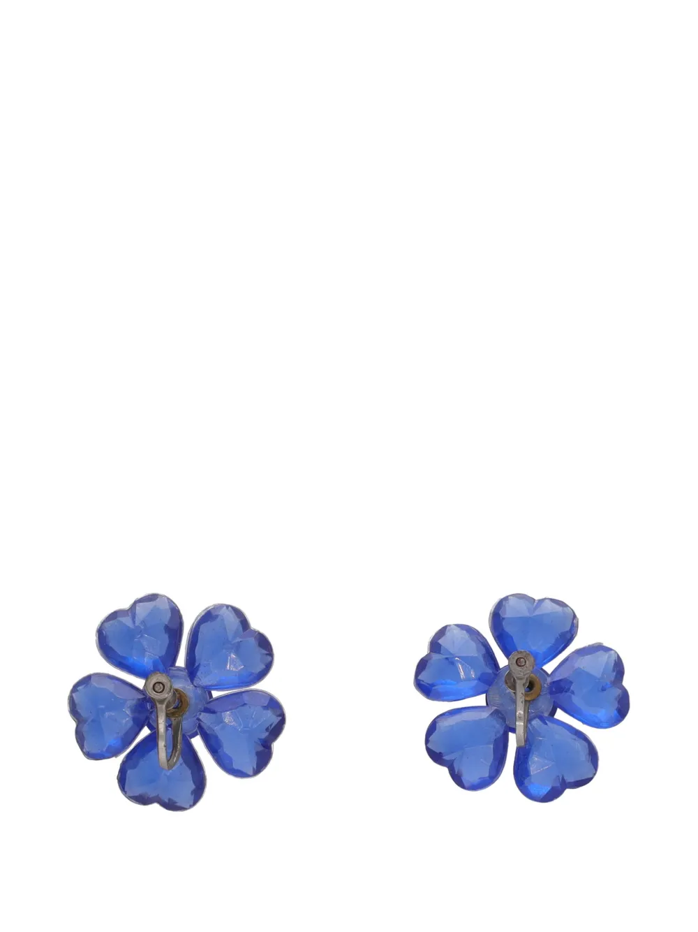 Vintage Flower-motif screw-back Earrings | Blue | FARFETCH AO