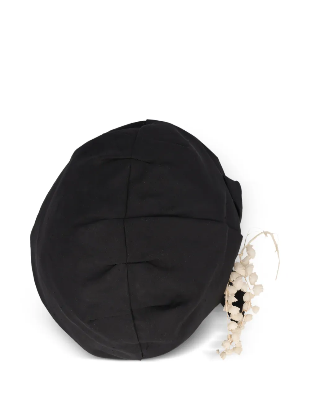 Vintage floral-embellished pillbox hat - Nero