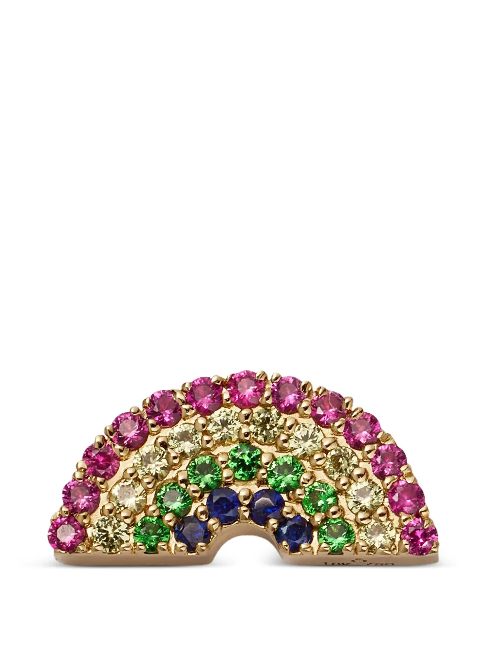 Loquet multi-stone Rainbow charm - Oro