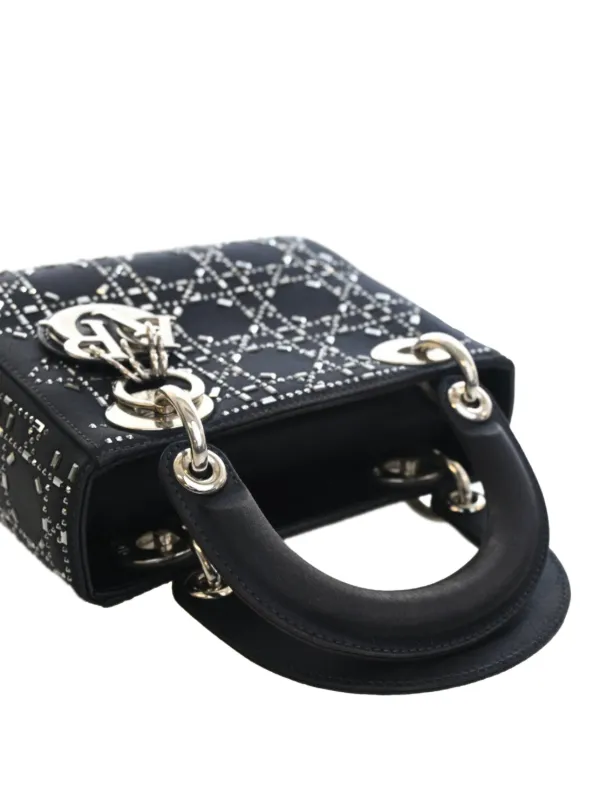Christian Dior Pre-Owned 2017 Mini Satin Cannage Strass Crystal