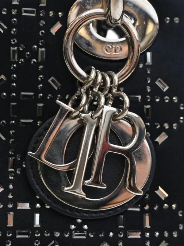 クリスチャンディオール Christian Dior Pre-Owned 2017 Mini Satin Cannage Strass Crystal