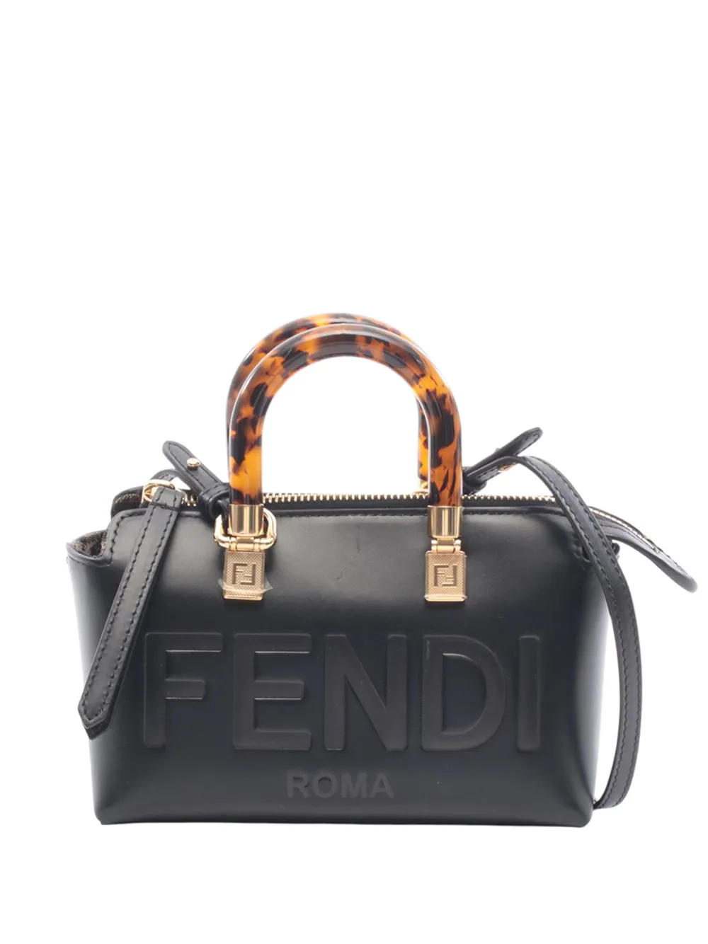 Fendi Pre-Owned 2010-2026 Mini Leather By The Way Roma satchel - Nero