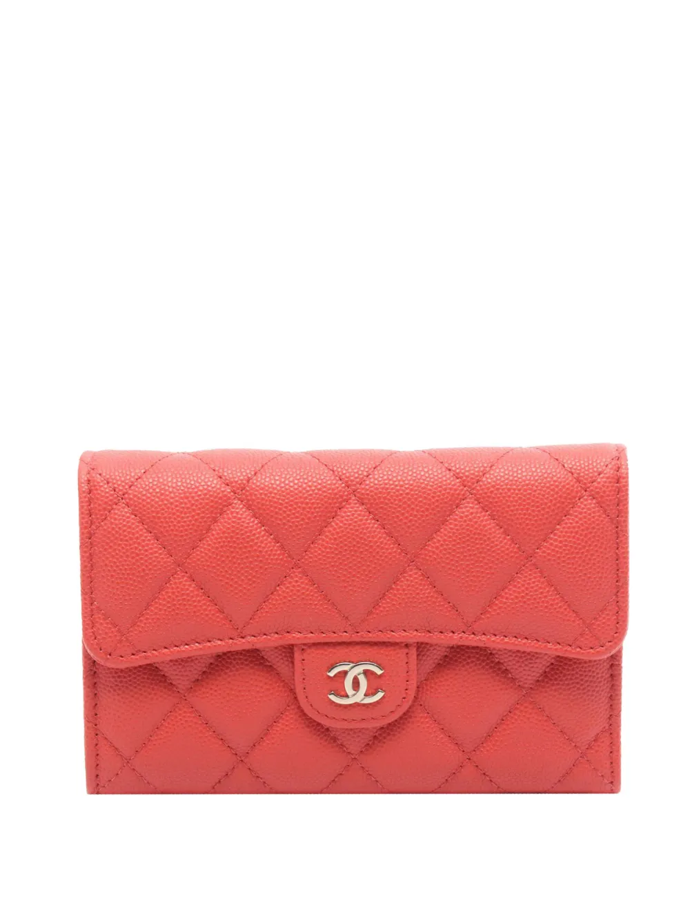 CHANEL Pre-Owned 2021-2026 Caviar Wallet long wallets - Rosso