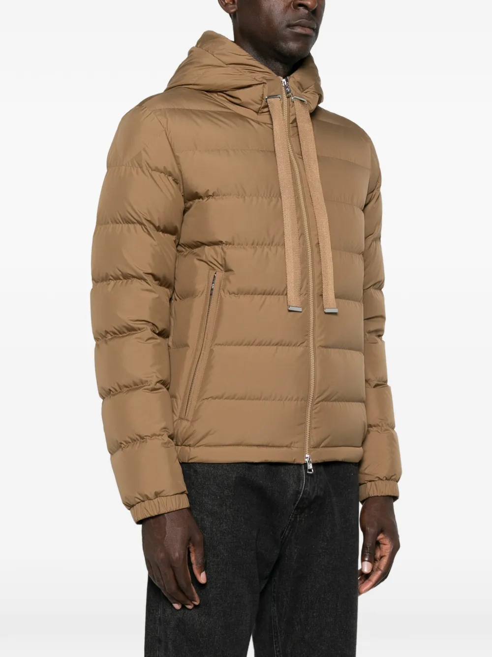 Moncler Zeflor gewatteerd jack met capuchon Beige