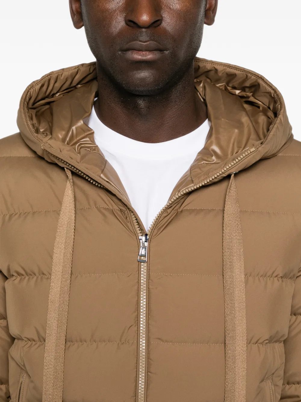 Moncler Zeflor gewatteerd jack met capuchon Beige