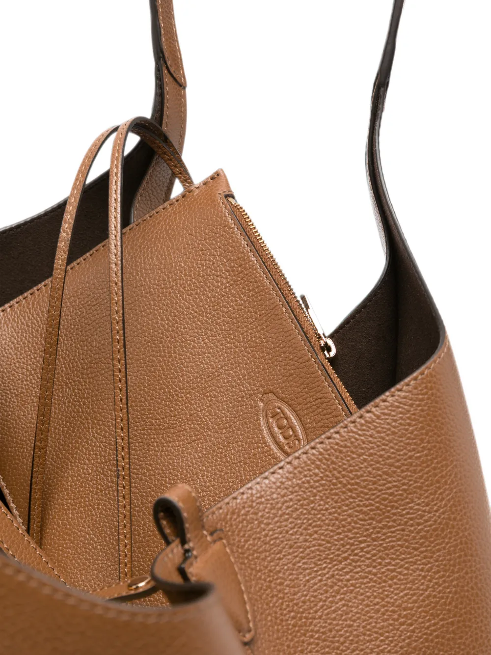 Tod's Medium T Timeless leren shopper Bruin