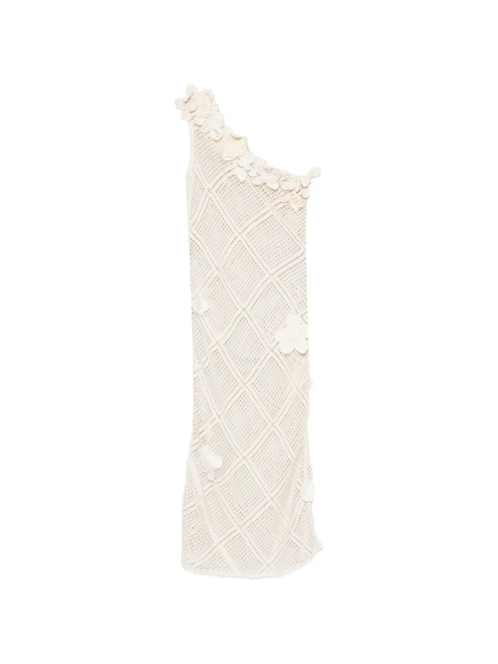 JW Anderson floral-crochet one-shoulder midi dress