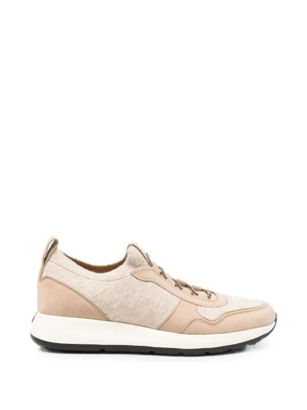 Tod's Red Dot Socks Sneakers in Knit and Suede in Neutrals