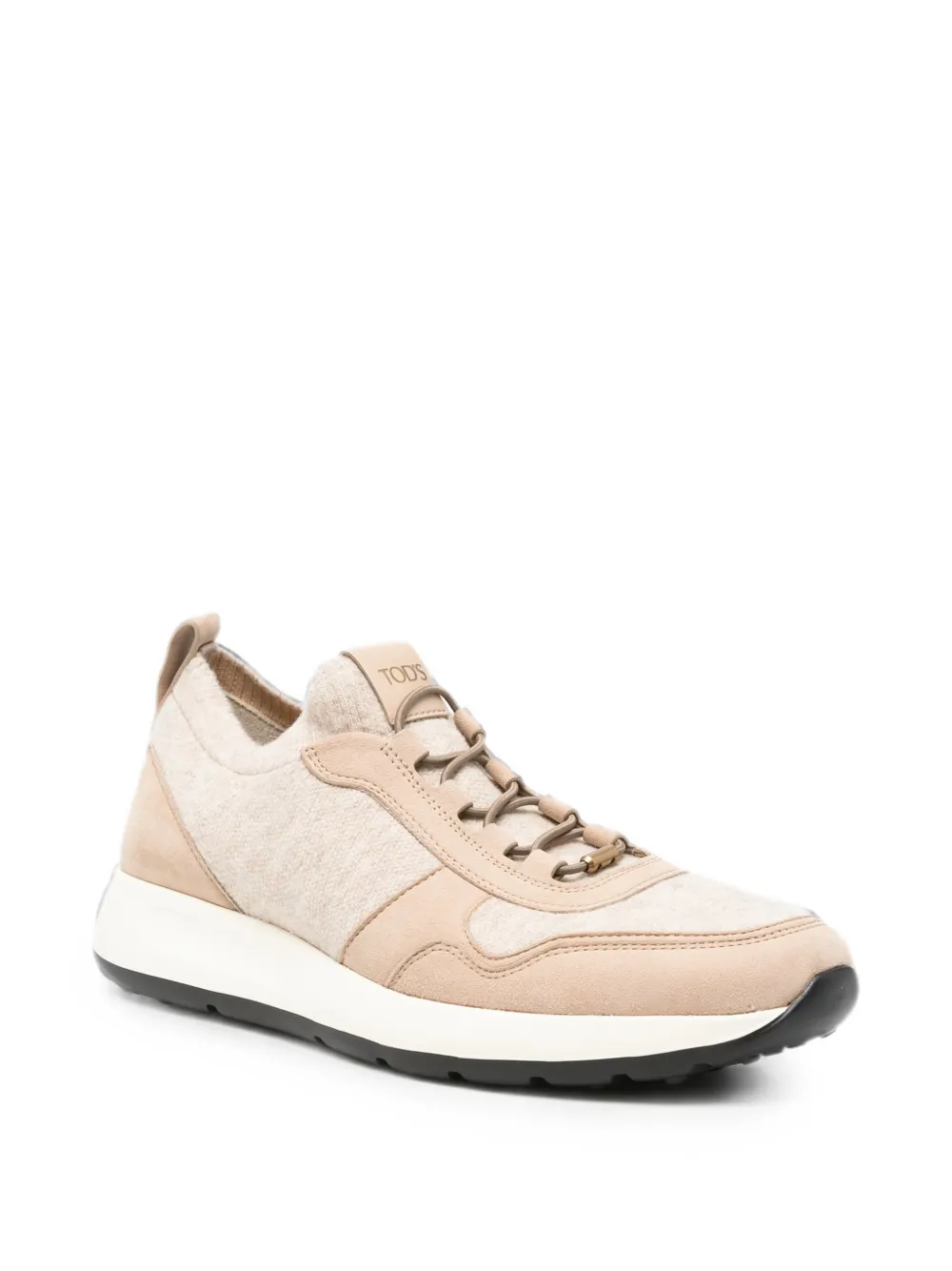 Tod's Red Dot gebreide suède sneakers Beige